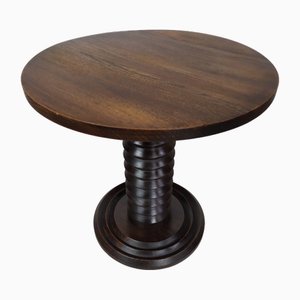 Brutalist Pedestal Table by Charles Dudouyt, 1940s