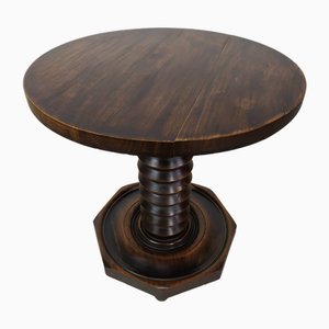 Brutalist Pedestal Table attributed to Charles Dudouyt, 1940s