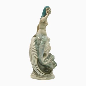 Ceramic Siren by Camillo Ghigo for Keramos Torino, 1950s