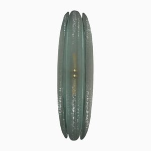 Hellgrüne italienische Wandlampe aus Muranoglas