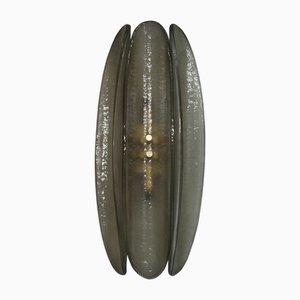 Italienische Wandlampe aus Muranoglas in Rauchfarbe