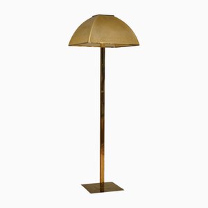 Brass and Fiberglass Floor Lamp by Salvatore Gregorietti for Lamperti, 1960s