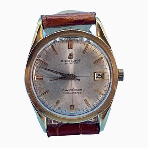 Reloj Trans Ocean de oro de 18 kt con movimiento automático de Breitling, años 60