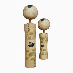 Vintage Sosaku Kokeshi, Japan, 1960s, Set of 2