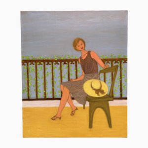 Makoto Igarashi, On the Terrace, 1980s, Oil on Canvas