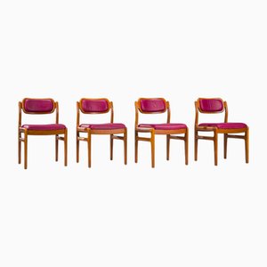 Chaises de Salle à Manger Mid-Century en Teck par Johannes Andersen pour Uldum, Set de 4