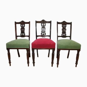 Late Victorian Chairs, Set of 3