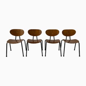 Model 145 Chairs attributed to Kurt Nordstrom for Knoll, 1950s, Set of 4