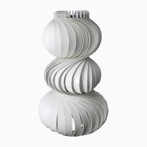 Lampada da tavolo Medusa Mid-Century in acciaio bianco e alluminio di Valenti, anni '90
