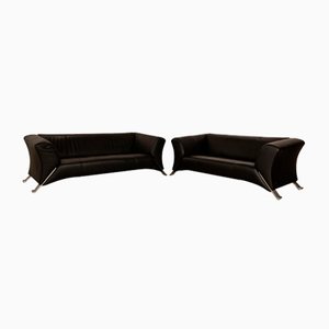 322 Leather Sofa Set from Rolf Benz, Set of 2