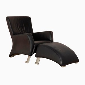 322 Leather Armchair Set from Rolf Benz, Set of 2