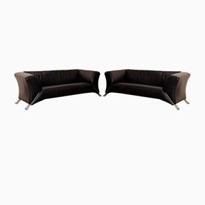 322 Leather Sofa Set from Rolf Benz, Set of 2