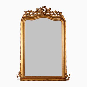 Antiker Eklektischer Spiegel aus Vergoldetem Holz