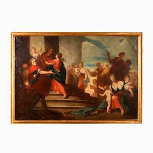 Religious Subject, Oil on Canvas, 18th Century, Framed