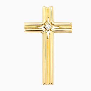 Cross Pendant Top Diamond & Yellow Gold Necklace from Cartier