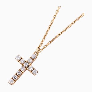 Halskette mit Kreuzdiamant & Roségold von Cartier