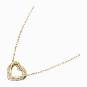3-Color Trinity Heart Diamond Necklace from Cartier