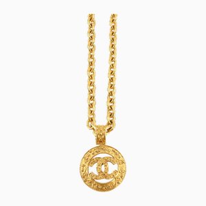 Goldene lange Coco Mark Halskette von Chanel