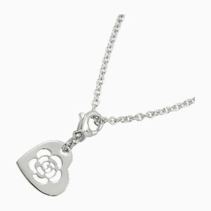 White Gold Camellia Necklace from Chanel