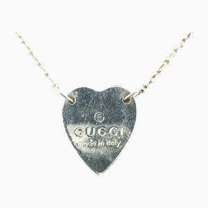 Heart Plate Silver Necklace from Gucci