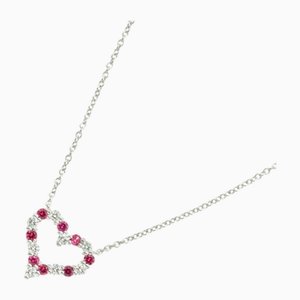 Sentimental Heart Sapphire and Diamond Necklace from Tiffany & Co.