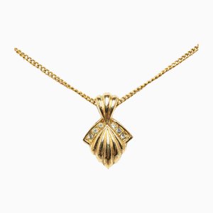 Shell Rhinestone Pendant Necklace from Christian Dior