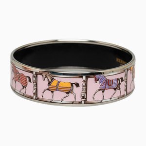 Outfits and Covers Wide Enamel Bangle Bracelet from Hermès