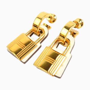 Earrings in Metal and Leather from Hermes, Set of 2