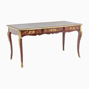 Louis Xv Style Flat Desk Decorated with Lake Scenes, 1850