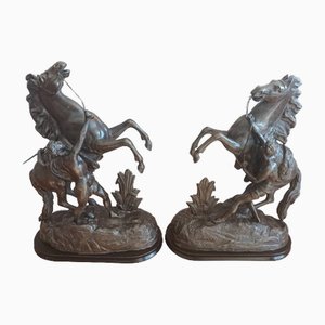 Vintage Equestrian Gift Trophy Horse, Coustou zugeschrieben, 1930er, 2er Set