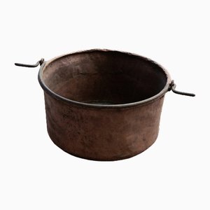 Large Antique Italian Copper Cauldron