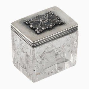 Russian Crystal Box in Silver, 1837
