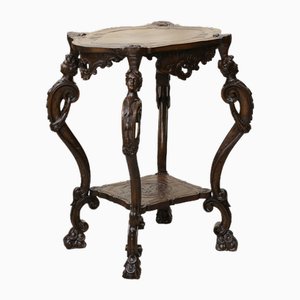 Carved Wooden Table in Neo-Rococo Style, 1890s