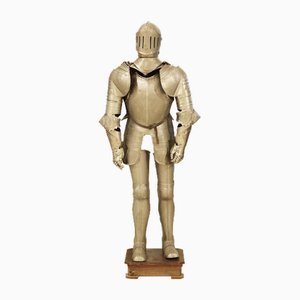 German Decorative Knight's Armor in Wrought Iron, 19th-20th Century