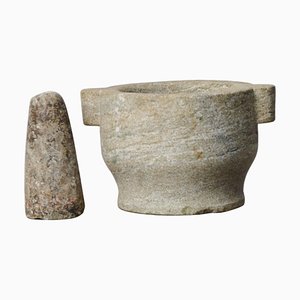 Mortaio in pietra grigia svedese