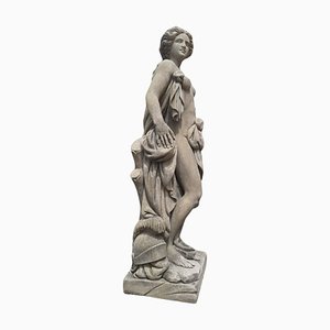 Italian Stone Garden Sculpture of Roman Mythological Subject Minerva