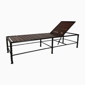 Sofá cama italiano de madera marrón