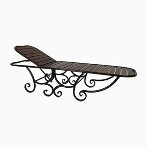 Sofá cama italiano de madera marrón