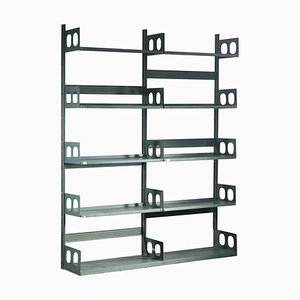 Bemaltes Meta Triennale Bücherregal, Lips Vago zugeschrieben, Italien, 1954