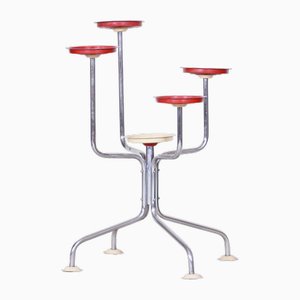 Bauhaus Flower Stand in Chrome-Plated Steel, 1930s