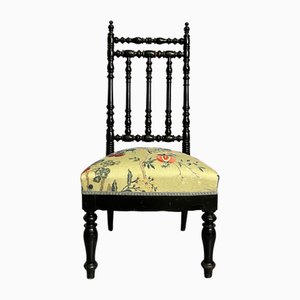 Antique Parlor Chair with Nobilis Floral Fabric