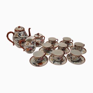 Tea Set in Kutani Porcelain, Japan, 19th Century, Set of 19