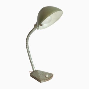 Lámpara de escritorio Art Déco de cuello de ganso de Erpé, años 30