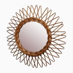 Sun Rattan Mirror, 1960