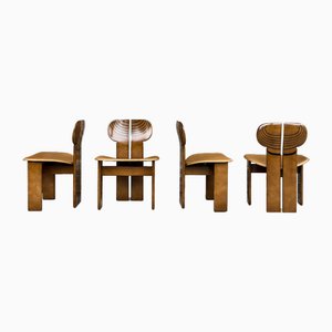 Sedie da pranzo Africa di Tobia & Afra Scarpa per Maxalto, 1976, set di 4