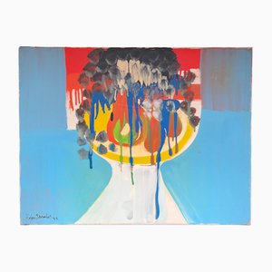 Roger Descombes, Coupe abstraite, 1972, óleo sobre lienzo