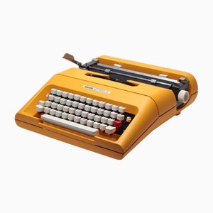 Yellow Lettera 35 Typewriter by Marcello Nizzoli for Olivetti Synthesis, 1963