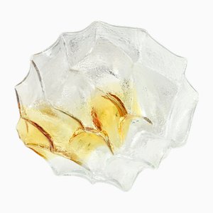 Lampada ad incasso in vetro di Murano di Mazzega, anni '70