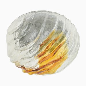 Einbauleuchte aus strukturiertem Glas von AV Mazzega, Murano, 1970er