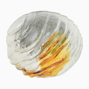 Structured Glass Flush Mount by AV Mazzega, Murano, 1970s